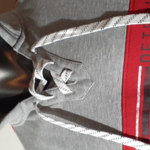 NWT NHL Red Wings Long Sleeve Hoodie Sweatshirt w/Pouch - Picture 4 of 6